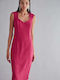 Bill Cost Dress Spaghetti Strap Pink