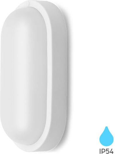 Braytron Стенна Външна Костенурка LED IP54 8W с Студено бяло Светлина 16x9x5.1εκ.