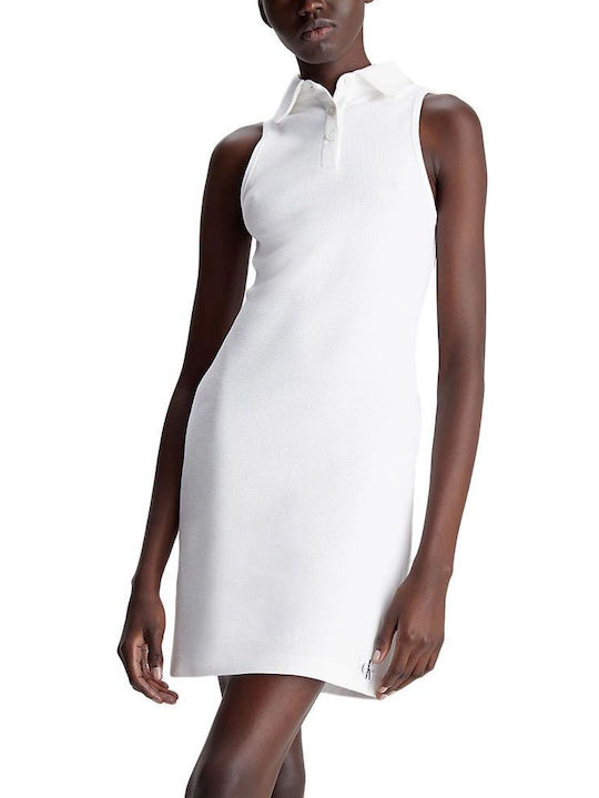 Calvin Klein Mini Kleid Ecru