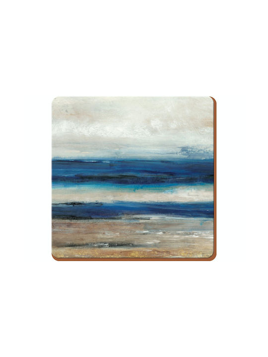 Creative Tops Premium Coasters Rund Untersetzer Hölzernes Blau 6Stück