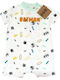 Superheroes Babystrampler Kurzärmelig White
