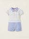 Zippy Baby Bodysuit Set Blue