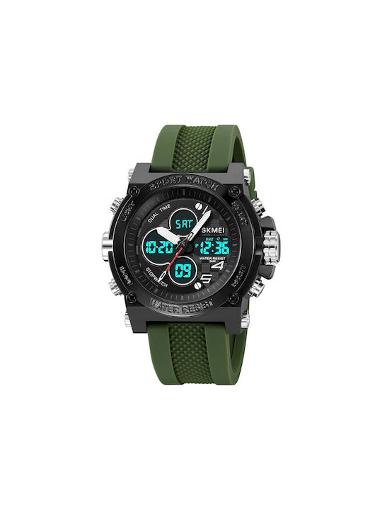 Skmei Analog/Digital Watch Chronograph Battery in Green Color