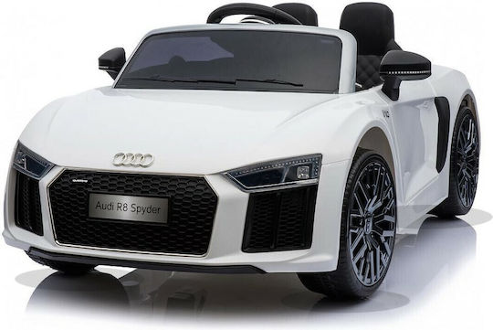 Audi R8 Spyder Două Locuri cu Telecomandă Licențiat 12 Volți Alb