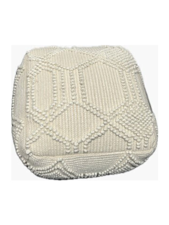 Bean Bag Chair Poof Asana White 60x60x40cm