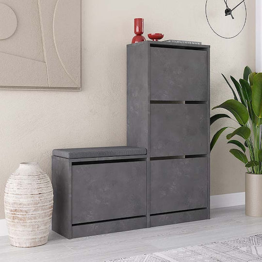 Ξύλινη Dude Γκρι Ρετρό 104.8x26x118.5cm GP037-0188,4