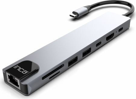 Inca ITPC-7T USB-C Docking Station με HDMI 4K PD Ethernet Ασημί