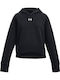 Fleece Kinder-Sweatshirt mit Kapuze Schwarz Rival