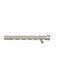 Metallic Curtain Pole Soleil Tapo Double with Rail Diameter 25mm Length 160cm Nickel