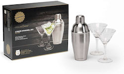 Shaker Ανοξείδωτο 330 Ml 2 Ποτήρια Coctail Set 3 Τμχ Συσκευασία Δώρου