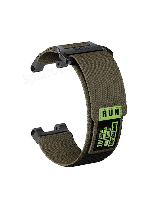 Cureaua din material Velcro Xiaomi Amazfit T-rex T-rex Pro Army Green Premium Tactical