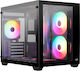 Aerocool Dryft-Mini-BK-V1 Mini Tower Computer Case with Window Panel and RGB Lighting Black