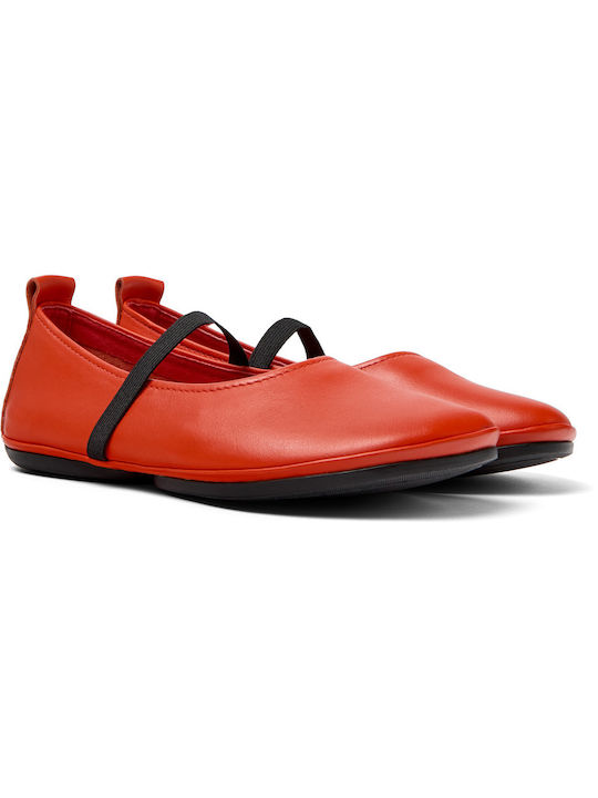 Camper Leather Ballerinas Right Nina Red