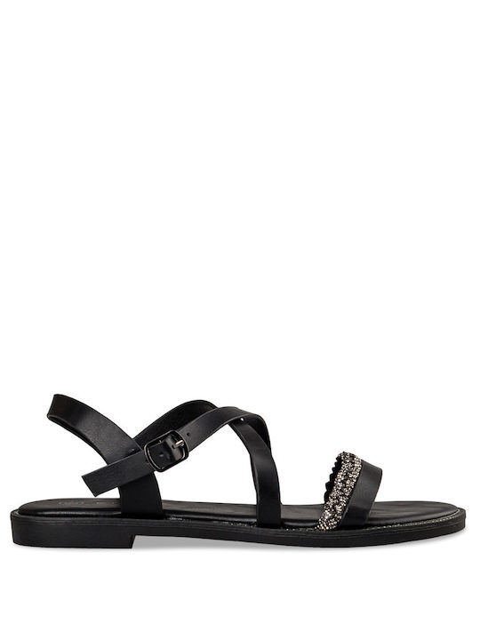 Envie Shoes Women's Flat Sandals in Black Color