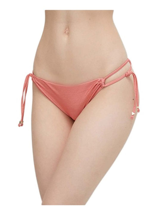 Guess Долнища На Бански Слип С Връзки Розови
