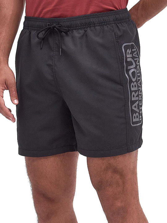 Barbour Ανδρικό Μαγιό Σορτς Black με Σχέδια