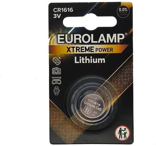 Eurolamp Batterie Lithium für Uhren CR1616 3V 1Stück