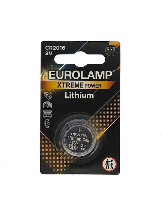 Eurolamp Μπαταρία Λιθίου Ρολογιών CR2016 3V 1τμχ
