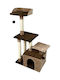 Nobleza Scratching Post Cat Trees Beige 3 levels 73.5x35x104.5cm