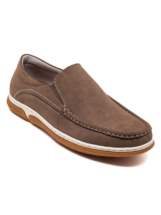 Voi & Noi Ανδρικά Boat Shoes σε Καφέ Χρώμα