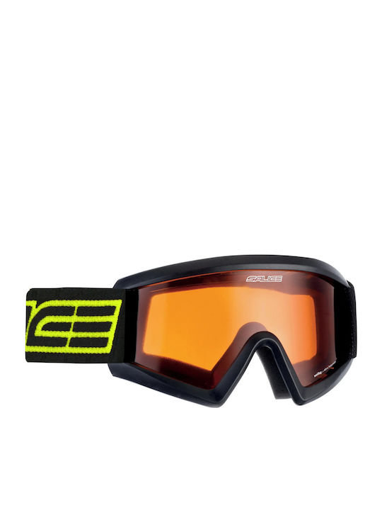 Salice Masca de schi și snowboard Pentru copii Negru cu Lentilă în culoarea Negru