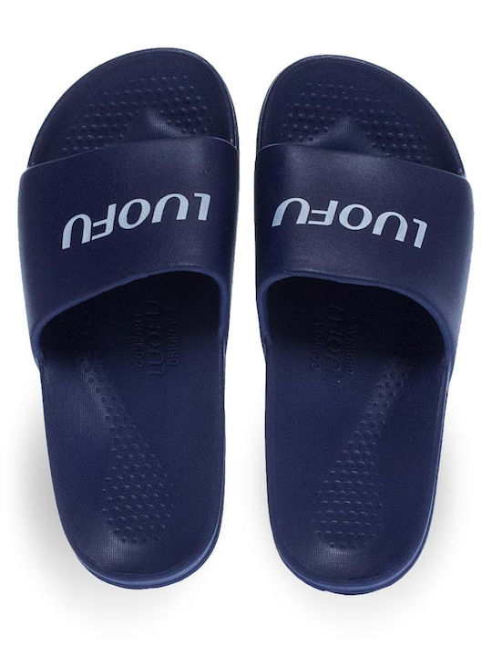 Luofu Men's Blue Slides