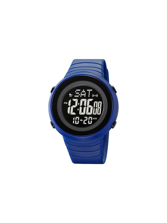Skmei Ψηφιακό Ρολόι Μπαταρίας με Καουτσούκ Λουράκι Blue/Black