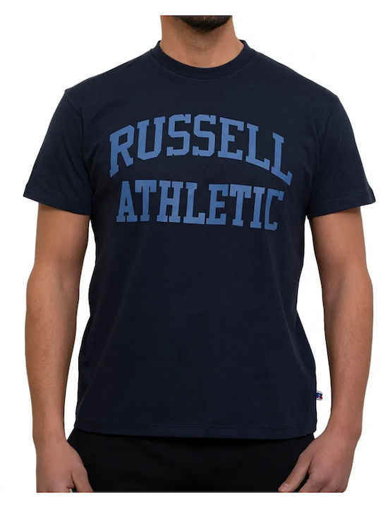 Russell Athletic Bărbați T-shirt Sportiv cu Mânecă Scurtă Albastru