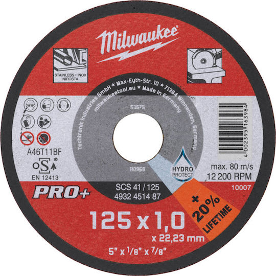 Milwaukee Λεπτού Cutting Disc Metal 1pcs