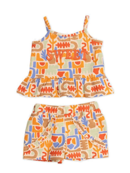 New College Kinder Set mit Shorts Sommer 2Stück Orange