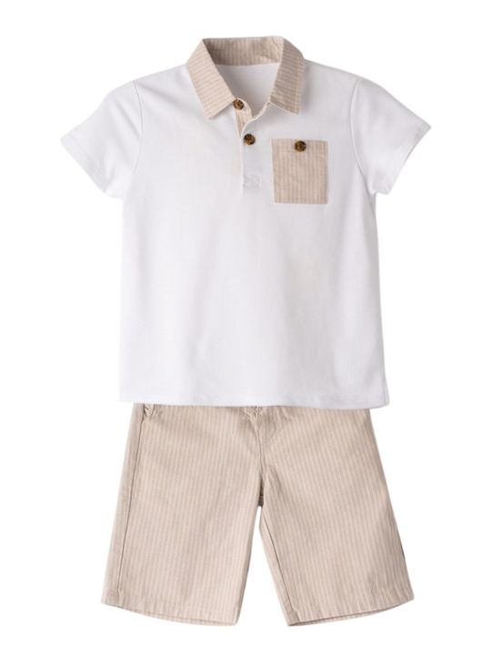 Hashtag Kids Set with White Shorts 2 Pieces