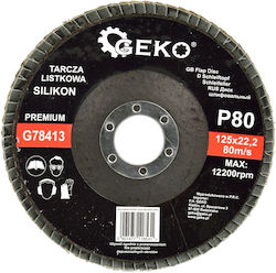 Geko Grinding Disc P60 for Grinding Metal, Aluminum and Construction Materials 125mm