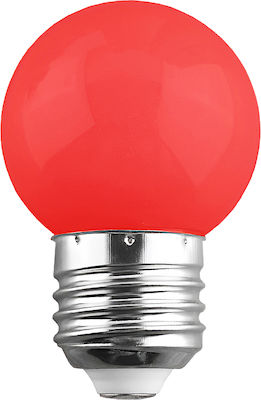 GloboStar LED Lampen für Fassung E27 und Form G45 Rot 120lm Dimmbar 1Stück