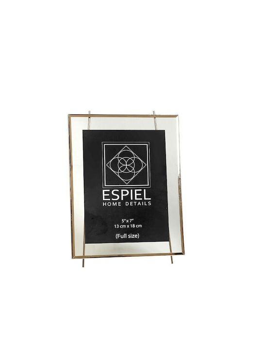 Espiel Frame Metallic 13cmx18cm with Gold Frame