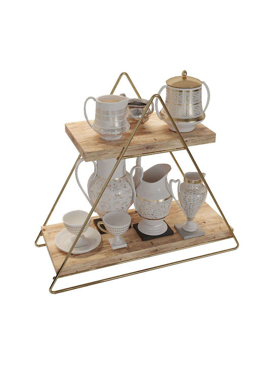 Hanah Home Επιτοίχιο Ράφι Μεταλλικό 38x16x42εκ. Κίτρινο