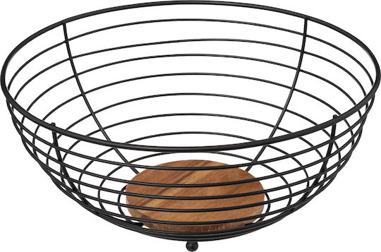 5Five Obstschale Metallisch Schwarz 28x28x13cm