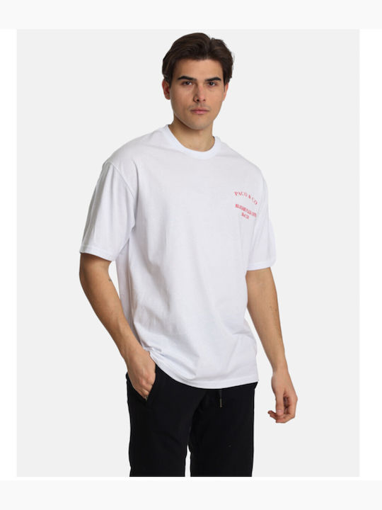 Paco & Co Herren T-Shirt Kurzarm Weiß