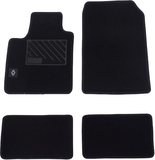 Autopataki Set of Front and Rear Mats 4pcs for Renault Twingo 2007-2014 Black