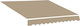 Outsunny Markisenstoff Beige mit PU-Beschichtung 2.5x4m