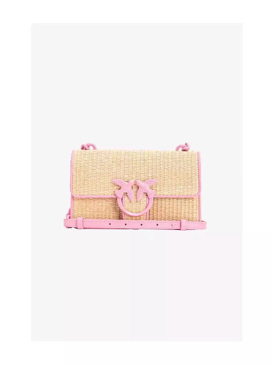 Pinko Love Leder Damen Tasche Schulter Rosa