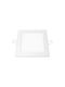 Aca Τετράγωνο Χωνευτό Σποτ με Ενσωματωμένο LED και Φυσικό Λευκό Φως σε Λευκό χρώμα 17x17cm
