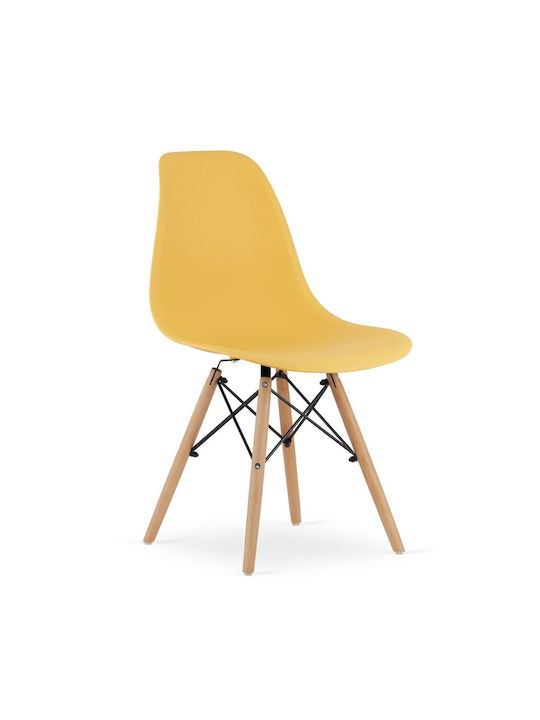 Osaka Dining Room Polypropylene Chair Mustard 46x54x81cm