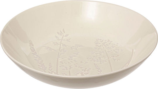 Secret de Gourmet S-d Floral Farfurie joasă Ceramică Alb cu Diametru 21cm