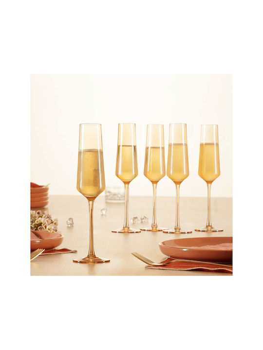 Glass Set Champagne made of Glass Stacked 160ml 6pcs