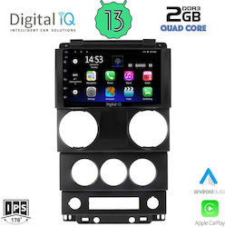 Digital IQ Car Audio System for Jeep Wrangler 2006-2011 (Bluetooth/USB/AUX/WiFi/GPS/Apple-Carplay/Android-Auto) with Touch Screen 9"