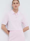 Guess Damen Sportlich Polo Bluse Rosa