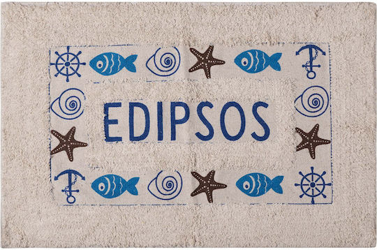 Silk Fashion Bath Mat Cotton Fish Edipsos 6978000005168 Blue 50x80cm