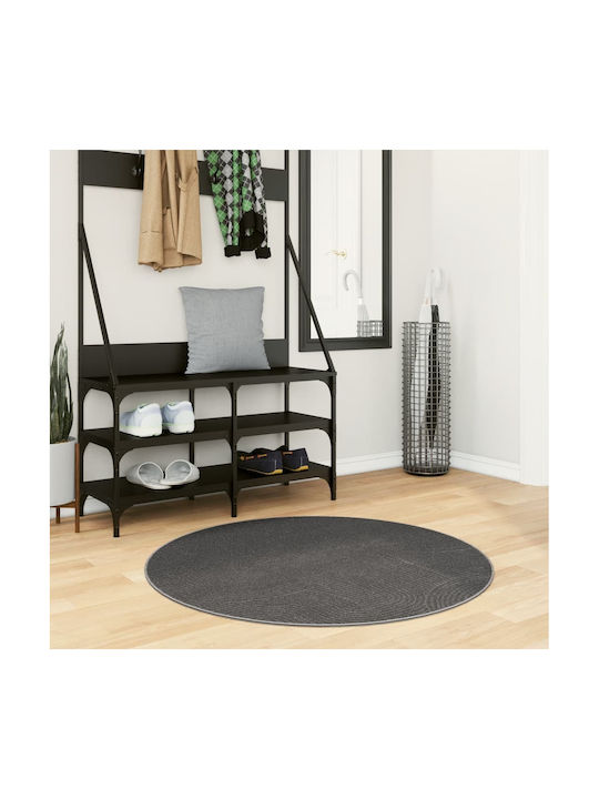 vidaXL Rug Round Charcoal