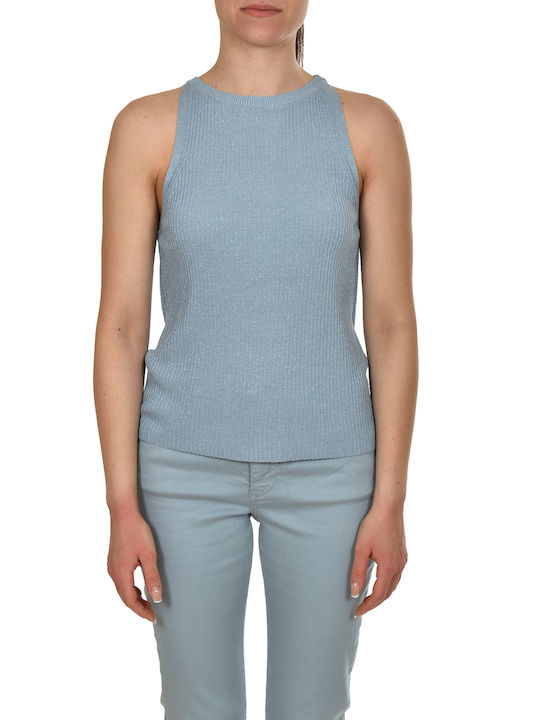 Emme Damen Ärmellos Pullover Blau