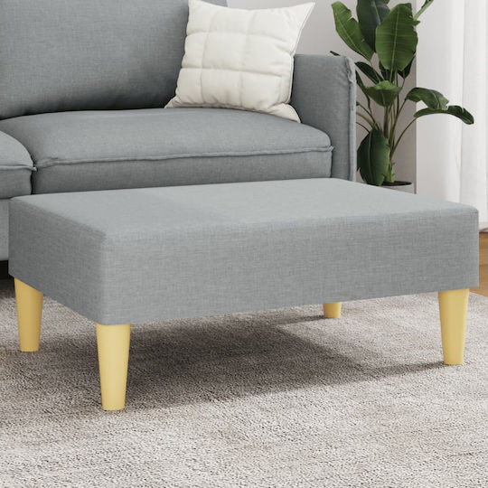 Stoff Fußhocker Hellgrau 77x55x31cm